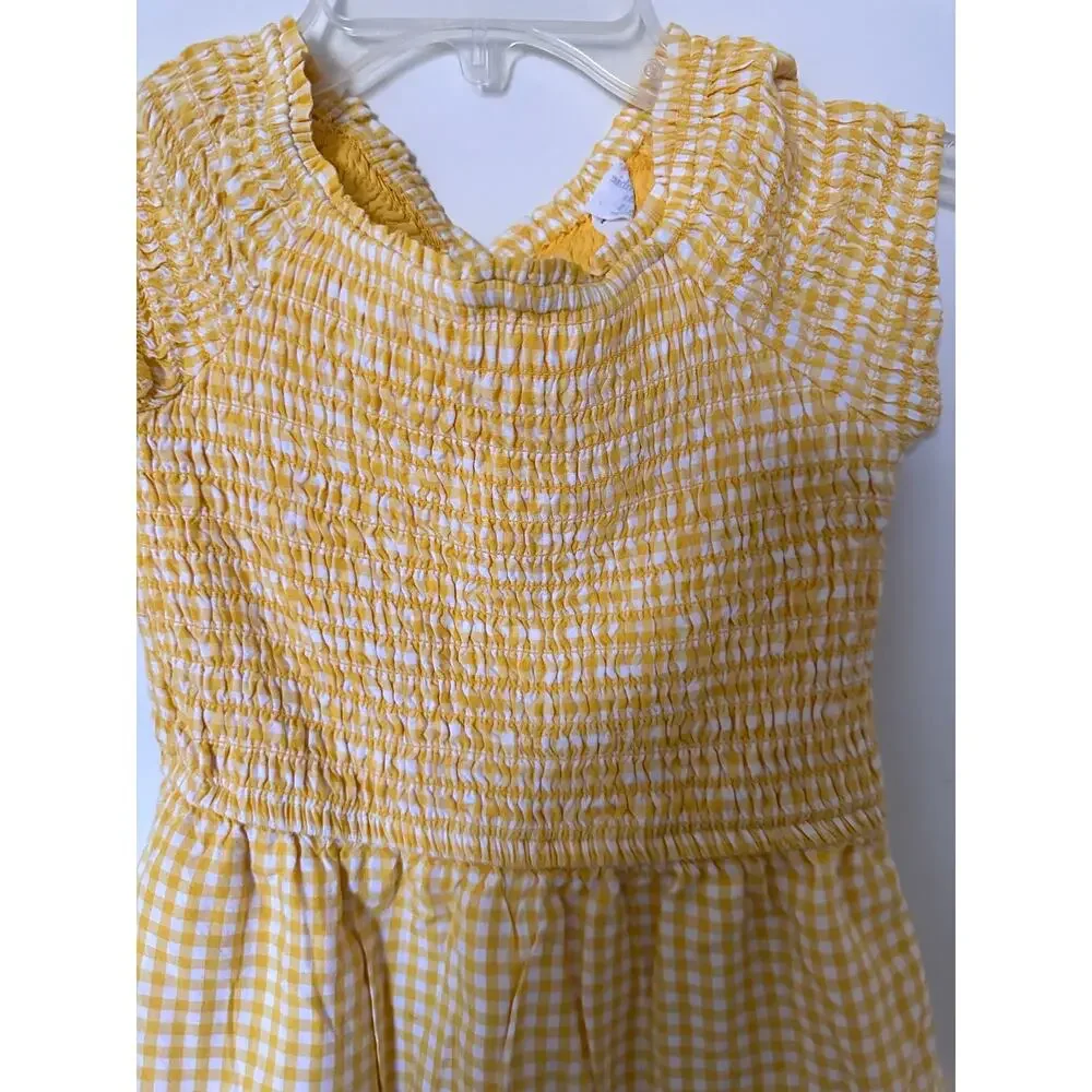 Abercrombie Kids Yellow White  Vichy Check Dress Size 5/6  Excellent condition